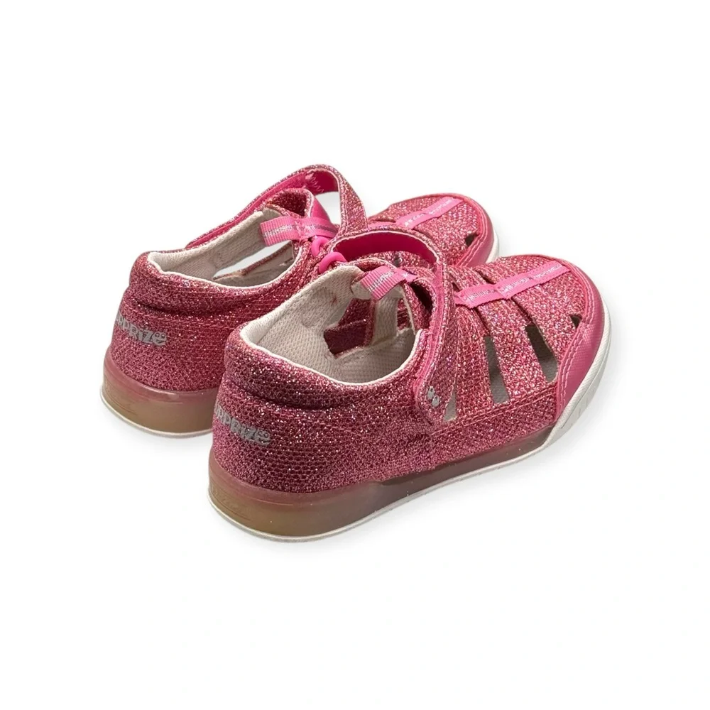 new Surprize Stride Rite ✵ Water Resistant Fisherman Sandals ✵ Pink Glitter 12